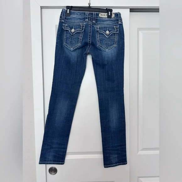 Rock Revival Blue Straight Leg Jeans Classic Style - Picture 2 of 6